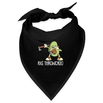 Axtwerfen Axt - Bandana Dreieckstuch - Schwarz - Vorne