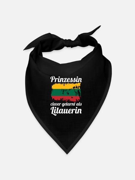 Prinzessin Litauer Litauisches Litauen - Bandana Dreieckstuch - Schwarz