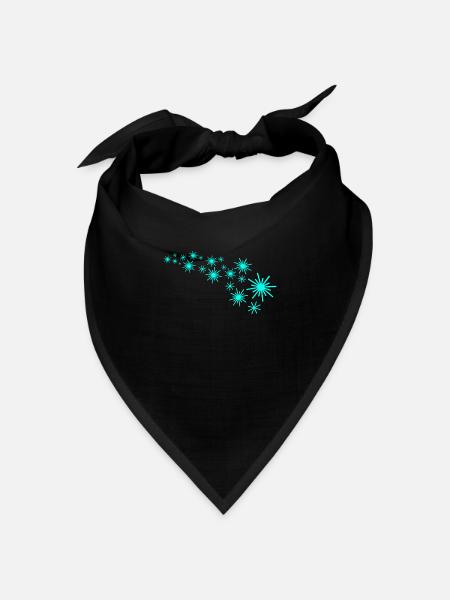 Sternenflotte Mintgrün - Bandana Dreieckstuch - Schwarz