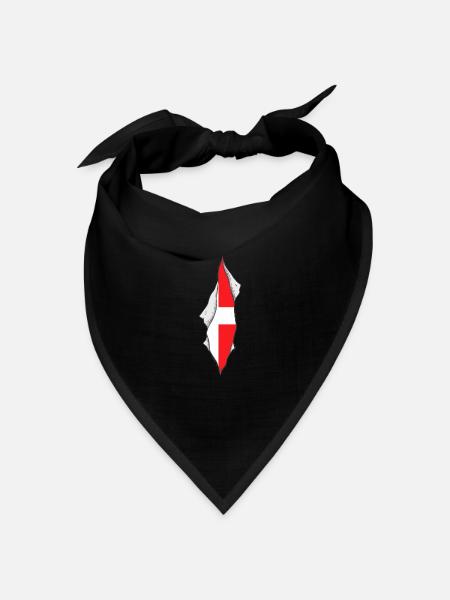 Danish flag proud denmark patriotic - Bandana Dreieckstuch - Schwarz