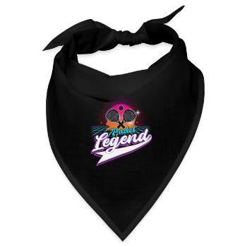 Cool Retro Crossing Rackets Padel Legend - Bandana Dreieckstuch - Schwarz - Vorne