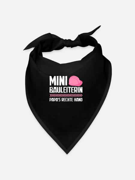Bauleiterin Tochter Richtfest Hausbau - Bandana Dreieckstuch - Schwarz
