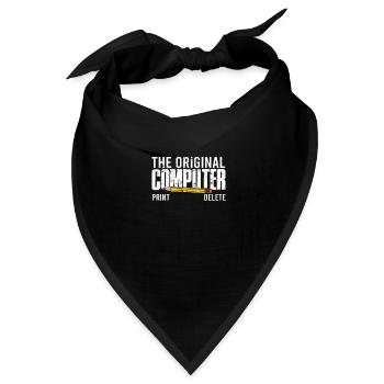 Der ursprüngliche Computer drucken löschen - Computer - Bandana Dreieckstuch - Schwarz - Vorne