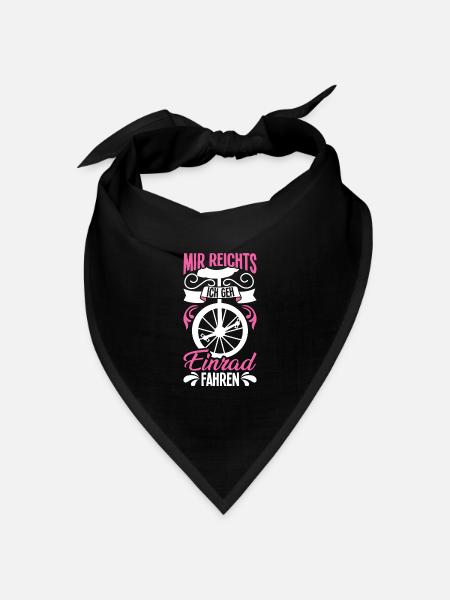 Mir reichts ich gehe Einrad fahren Einradfahren - Bandana Dreieckstuch - Schwarz
