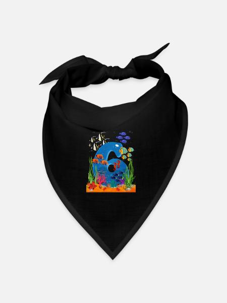 6 Geschenkidee zum Geburtstag - Bandana Dreieckstuch - Schwarz
