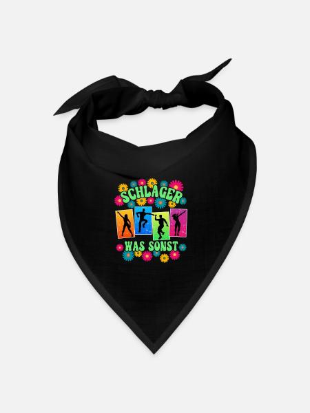 Schlagerparty Schlager - Bandana Dreieckstuch - Schwarz