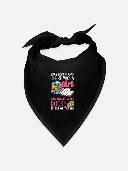 Bücherwurm Buchliebhaber Bibliothekar Geschenk - Bandana Dreieckstuch - Schwarz