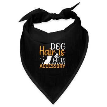 Zwergschnauzer Hundehaar Ist Mein Accessoire - Bandana Dreieckstuch - Schwarz - Vorne