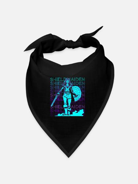 Shieldmaiden Schildmaid Wikinger Nordische Mytholo - Bandana Dreieckstuch - Schwarz