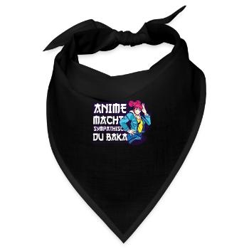 Anime Spruch Weeb Otaku - Bandana Dreieckstuch - Schwarz - Vorne