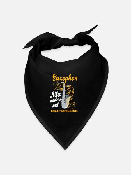 Saxophon Saxophon Saxophon - Bandana Dreieckstuch - Schwarz