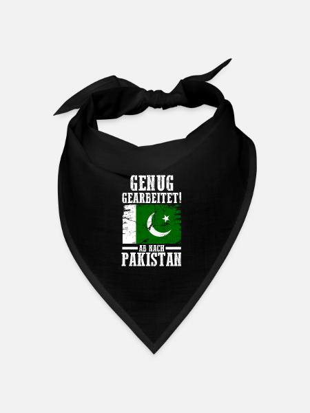 Urlaub Pakistaner Pakistan - Bandana Dreieckstuch - Schwarz