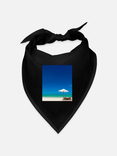 Sommerurlaub Am Sandstrand am Meer - Bandana Dreieckstuch - Schwarz