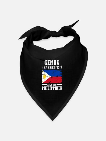 Urlaub Filipino Philippinen - Bandana Dreieckstuch - Schwarz