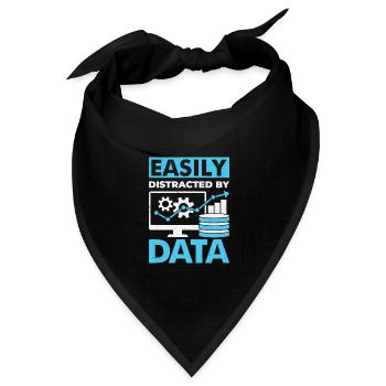 Statistik Data Scientist Statistiker Job Geschenk - Bandana Dreieckstuch - Schwarz - Vorne