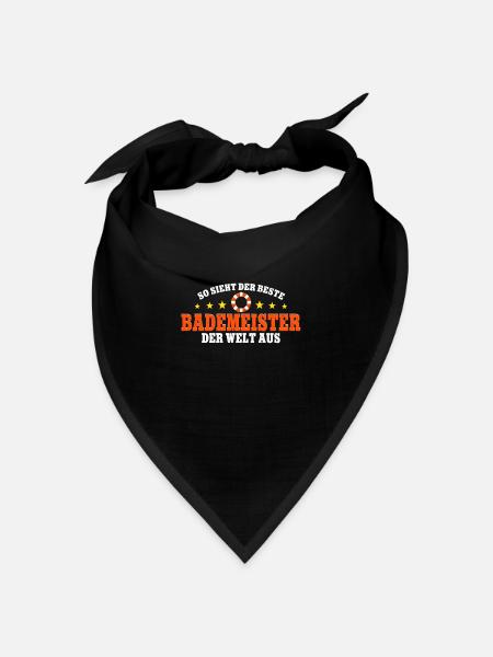 Rettungsschwimmer Bademeister - Bandana Dreieckstuch - Schwarz