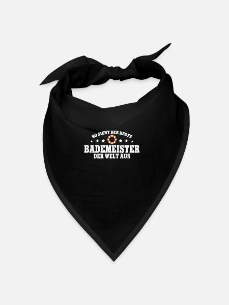Rettungsschwimmer Bademeister - Bandana Dreieckstuch - Schwarz