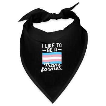 Transe Transgender Transsexuell Geschenk Queer - Bandana Dreieckstuch - Schwarz - Vorne