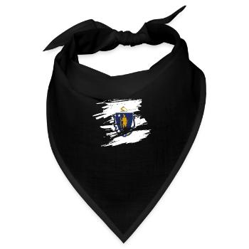 Massachusetts Home Pride Geschenk - Bandana Dreieckstuch - Schwarz - Vorne