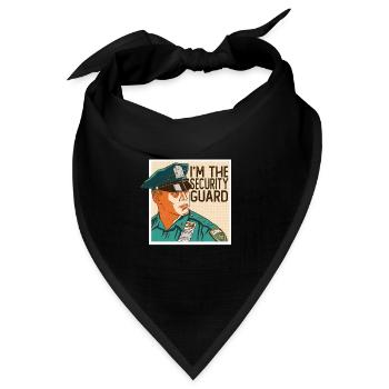 Ich Bin Der Wachmann Sicherheit Security Türsteher - Bandana Dreieckstuch - Schwarz - Vorne