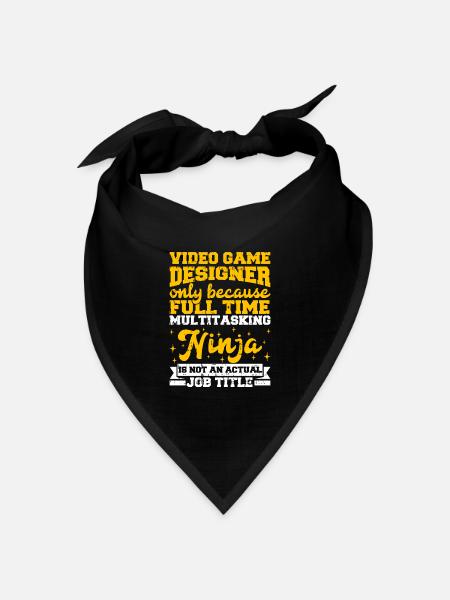 Video Game Designer - Bandana Dreieckstuch - Schwarz