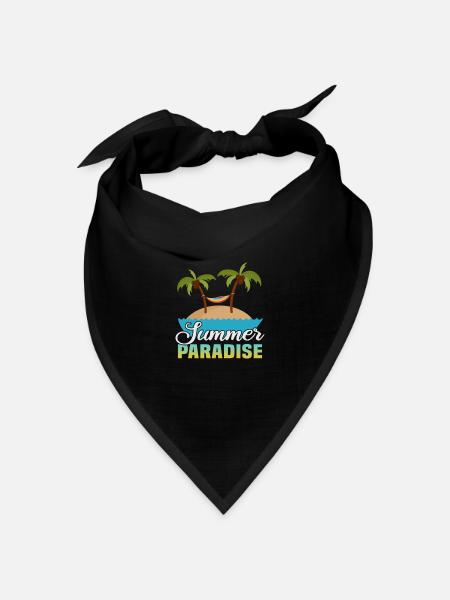 Strandurlaub am Meer Design Strandmotiv - Bandana Dreieckstuch - Schwarz