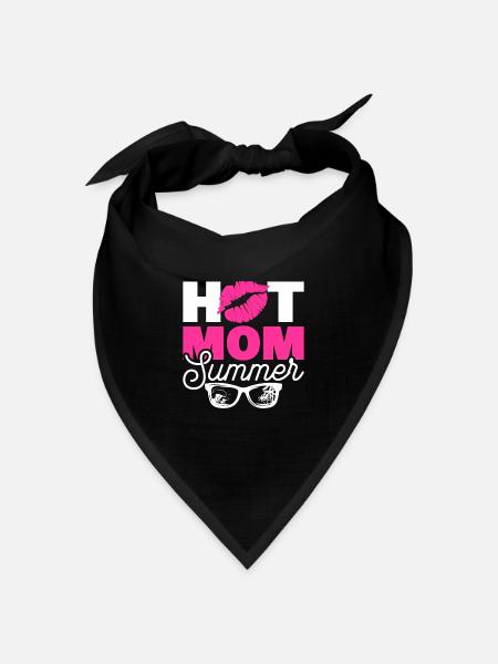 Hot Mom - Bandana Dreieckstuch - Schwarz