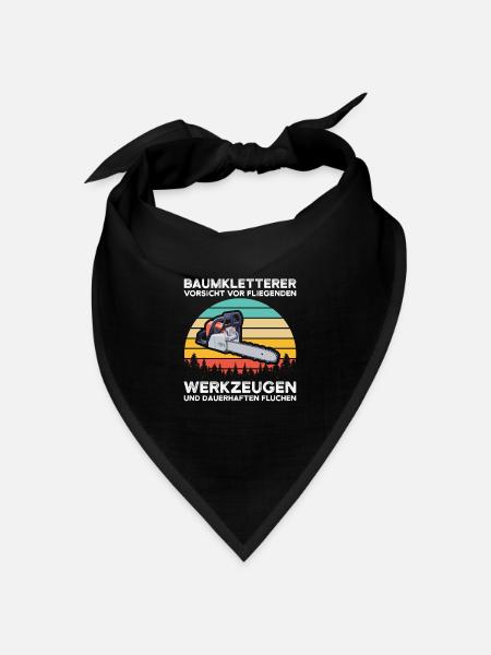 Baumkletterer Arborist Waldarbeiter Geschenk - Bandana Dreieckstuch - Schwarz