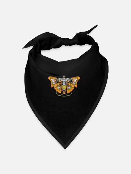 Cyborg Schmetterling Cyber Aesthetic Steampunk - Bandana Dreieckstuch - Schwarz