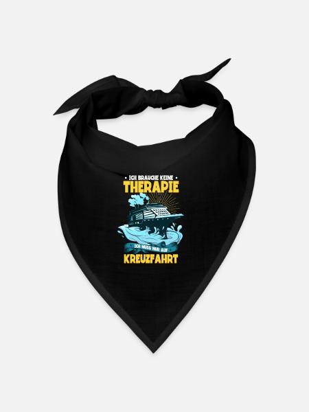 Kreuzfahrt - Bandana Dreieckstuch - Schwarz