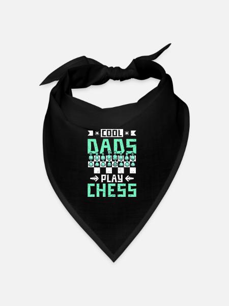 cool dads play chess - Bandana Dreieckstuch - Schwarz
