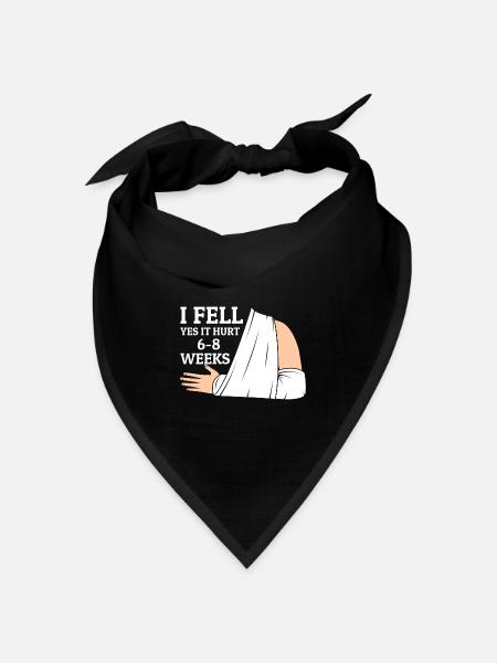 Gebrochener Arm Spruch - Fraktur Gipsarm - Bandana Dreieckstuch - Schwarz