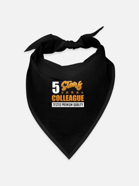 5 Sterne Kollege getestete Premium Qualität - Bandana Dreieckstuch - Schwarz