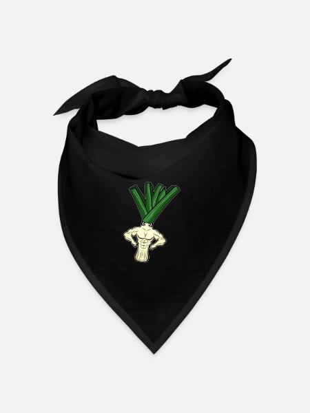 Bodybuilding Gewichtheber Lauch - Bandana Dreieckstuch - Schwarz