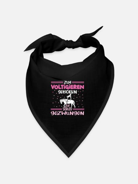 Voltigieren Volti Voltigier Pferde Pferdemädchen - Bandana Dreieckstuch - Schwarz