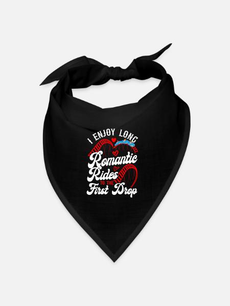Roller Coaster I Enjoy Long - Bandana Dreieckstuch - Schwarz