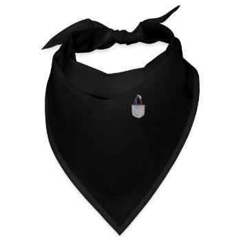 Roller Coaster Pocket - Bandana Dreieckstuch - Schwarz - Vorne