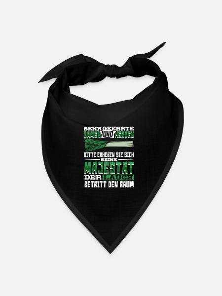 Lauch Kostüm Bodybuilding Satire Gym Jga - Bandana Dreieckstuch - Schwarz