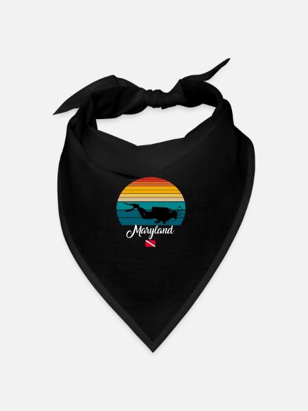 Maryland Scuba Diving Gift - Bandana Dreieckstuch - Schwarz
