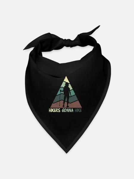 Wandern Wanderung Berg Spazieren Wanderschuhe - Bandana Dreieckstuch - Schwarz
