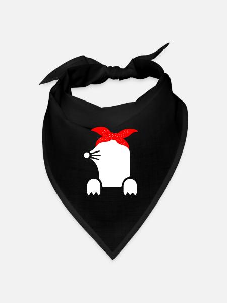 Der Maulwurf - Bandana Dreieckstuch - Schwarz