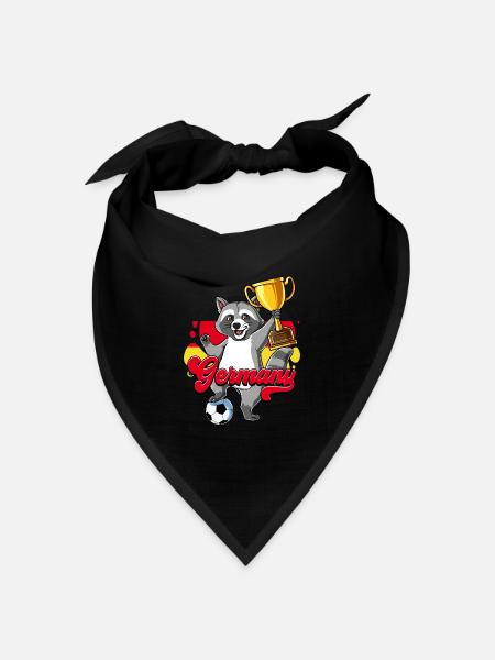 Deutschland Fußball - Bandana Dreieckstuch - Schwarz
