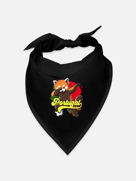Portugal Fußball - Bandana Dreieckstuch - Schwarz