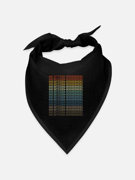 Bad Gottleuba-Berggießhuebel Stadt Retro Vintage - Bandana Dreieckstuch - Schwarz