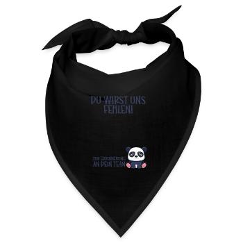 Jobwechsel Kollege Teamkollege neuer Job - Bandana Dreieckstuch - Schwarz - Vorne