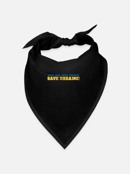 Support Ukraine Ukrainische Flagge - Bandana Dreieckstuch - Schwarz