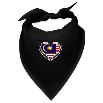 Malaysia - Bandana Dreieckstuch - Schwarz - Vorne