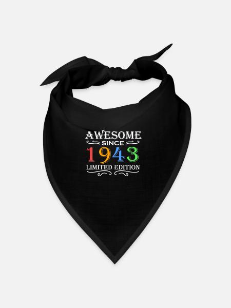 1943 - Jahrgang 1943 - Fantastisch seit 1943 - Bandana Dreieckstuch - Schwarz