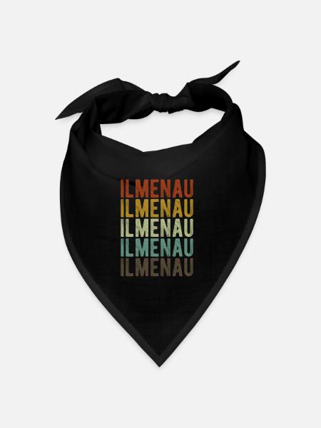 Ilmenau Stadt Retro Vintage - Bandana Dreieckstuch - Schwarz