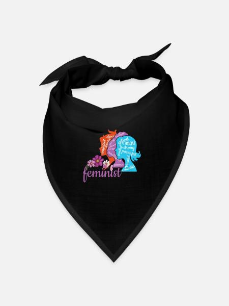 Smart Feminist Feminism Rights Womens Equality - Bandana Dreieckstuch - Schwarz
